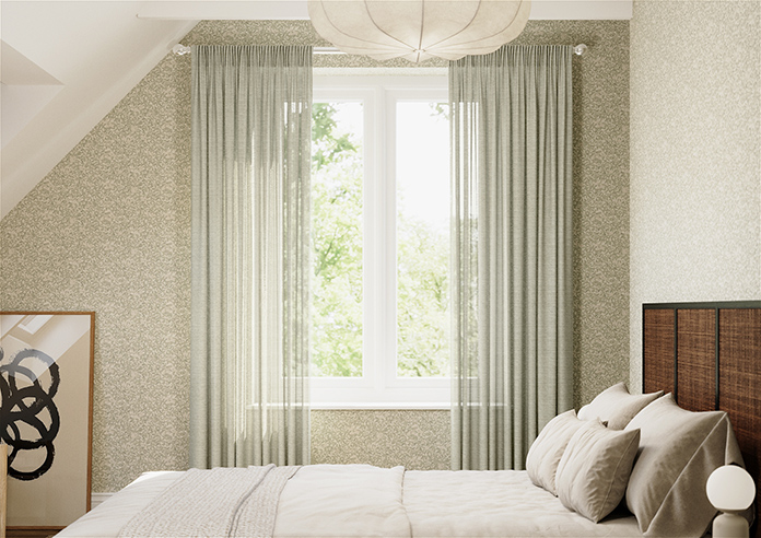 Sahara Voile, Metallic Pearl Grey - Made to Measure Curtains - Image 3
